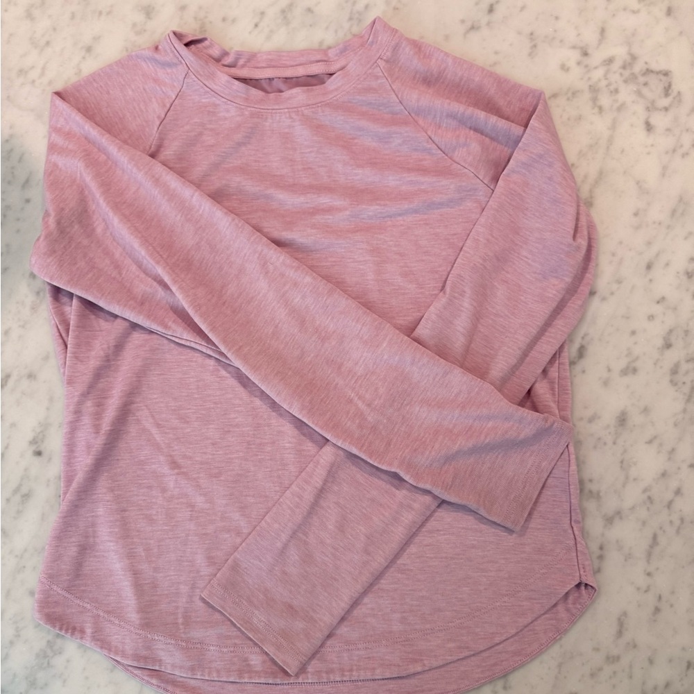 Athleta girl comeback top pink long sleeve shirt size 8/10